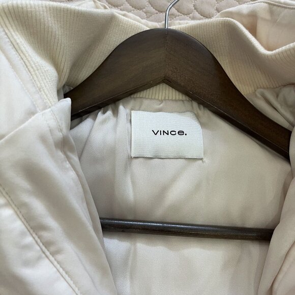 NWOT Vince Vince Soft Bomber Jacket In Chiffon - Size M Cream Ivory - Picture 8 of 13